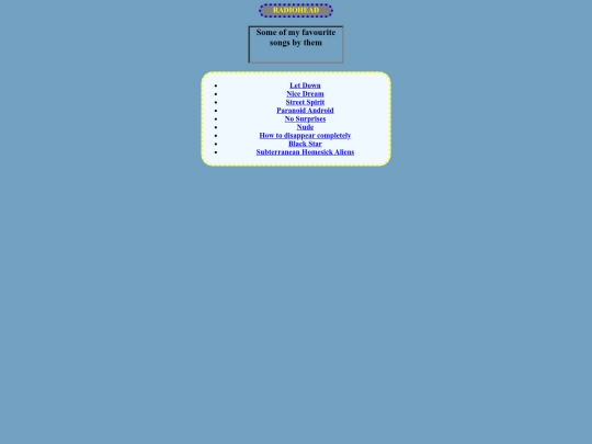 Radiohead screenshot
