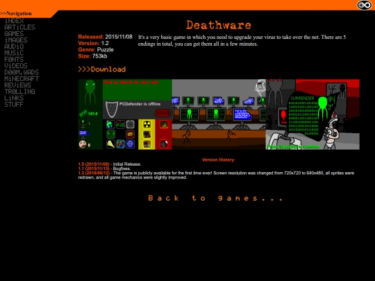 games/deathware screenshot