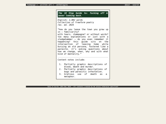 anthologies/anthologies screenshot