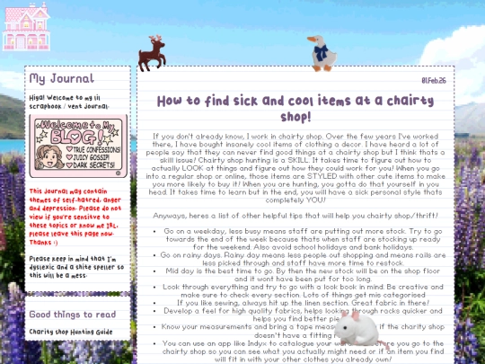 Personal/Journal screenshot