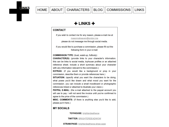 links screenshot