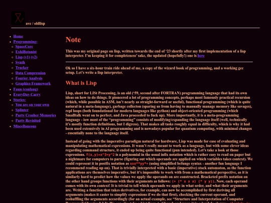oldlisp screenshot