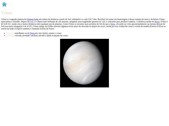 Venus API screenshot