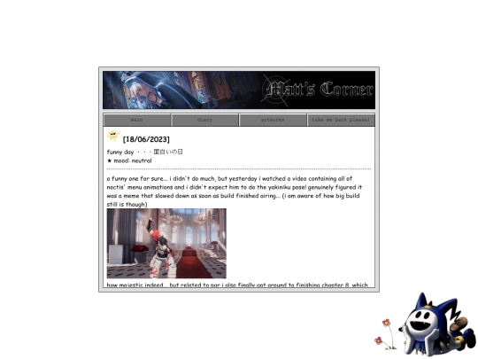 matt/diary screenshot