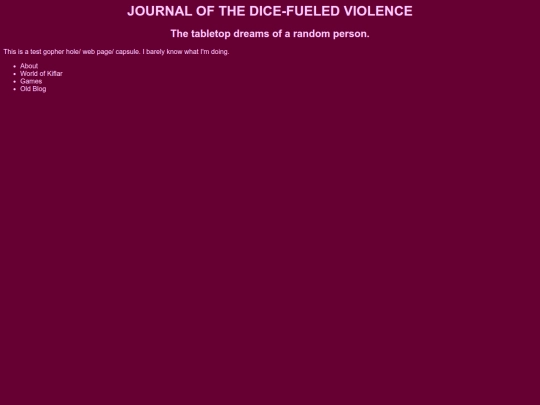 Jounal of the Dice Fueled Violence screenshot