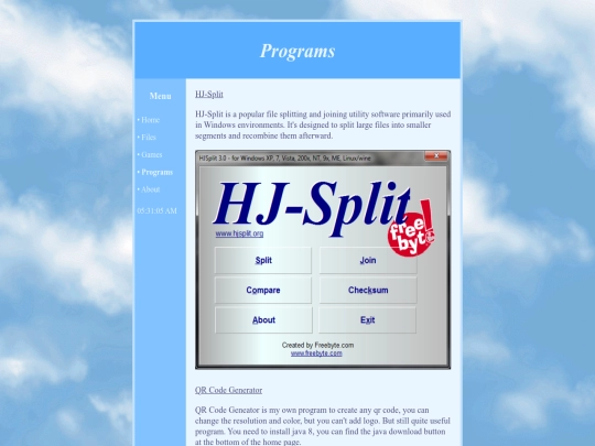 programs screenshot