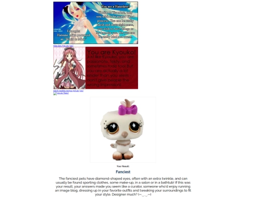 quizzes screenshot