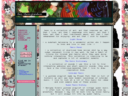 links screenshot