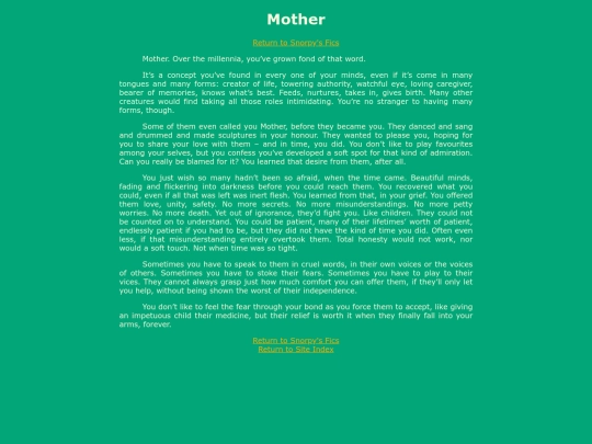 SnorpyFics/Mother screenshot