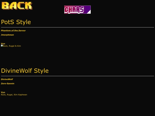 mugenRECOMMENDATIONScharsOLD screenshot