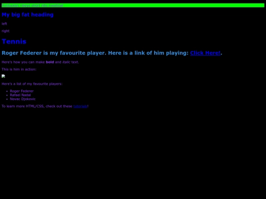 test screenshot