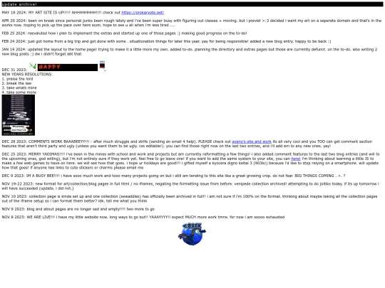 updates screenshot