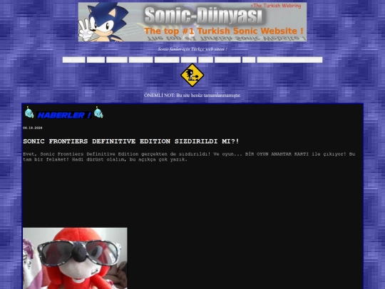 sonic_dunyasi_web_home screenshot