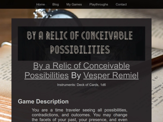 Playthroughs/relic-conceivable-possibilities screenshot