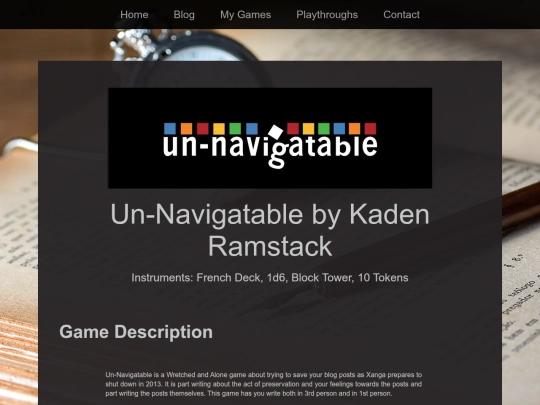 Playthroughs/un-navigatable screenshot