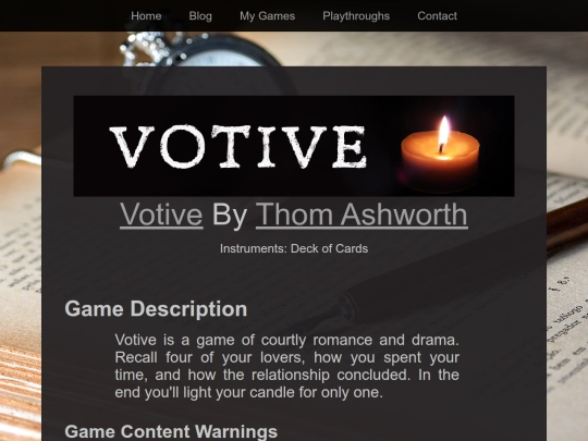 Playthroughs/votive screenshot
