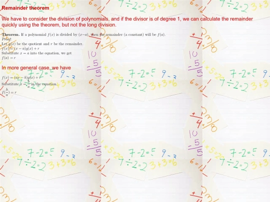 Remaindertheorem screenshot