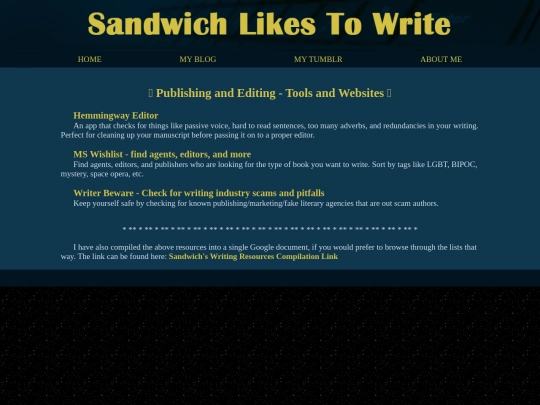 resourcelists/publishingandediting screenshot