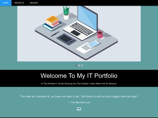 Portfolio Website screenshot