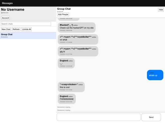 messages screenshot