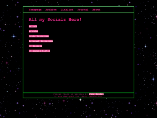 Linklist screenshot