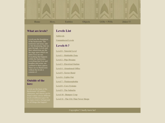 Levels/levelslist screenshot