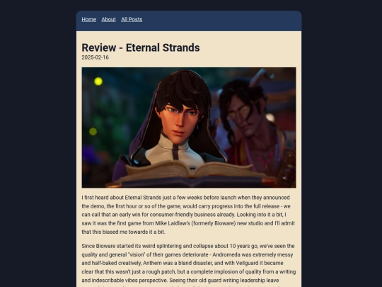 posts/Review - Eternal Strands screenshot