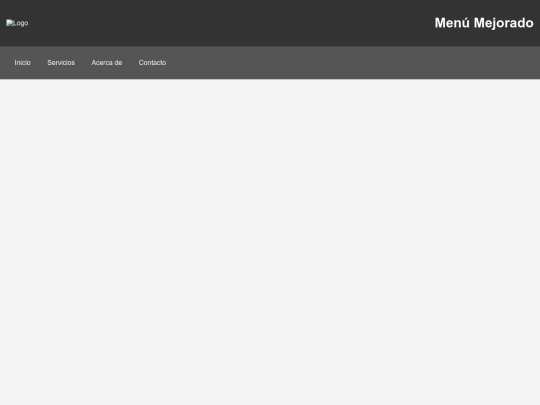 menu screenshot