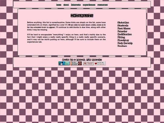 interests screenshot