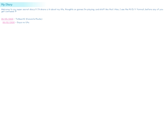 diary screenshot