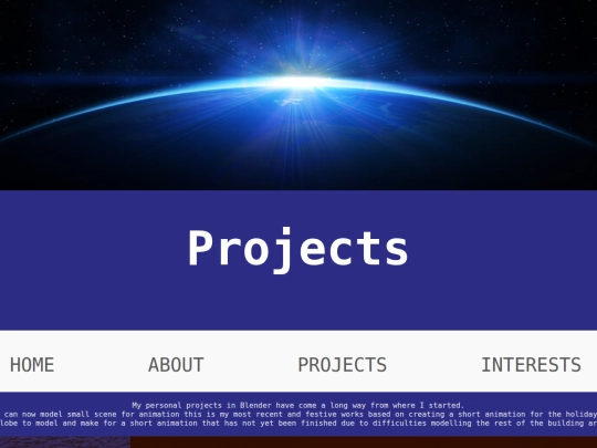 Projects screenshot