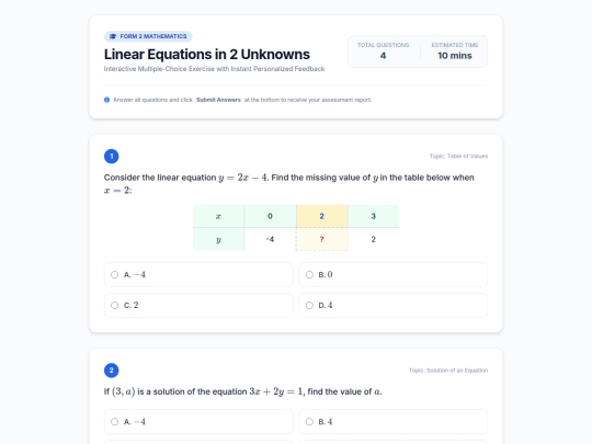 linear_equations_exercise screenshot