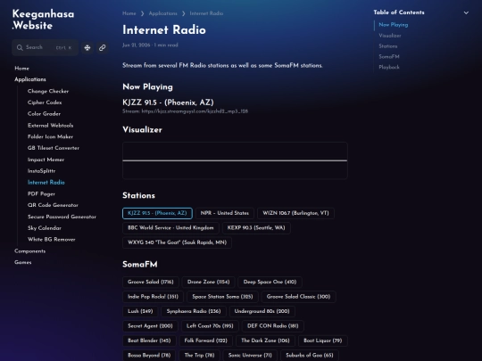 applications/internet-radio screenshot