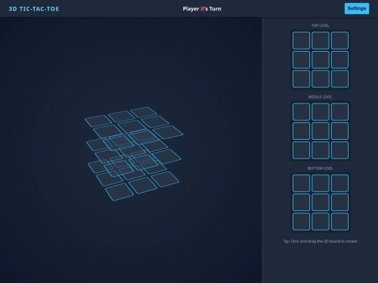 3Dtictactoe screenshot
