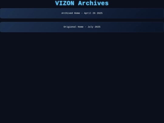 Archives screenshot