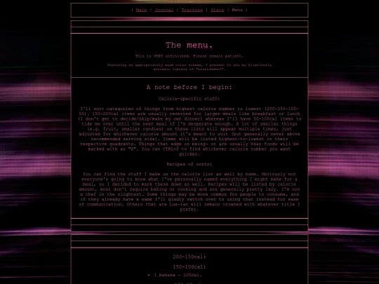 menu screenshot