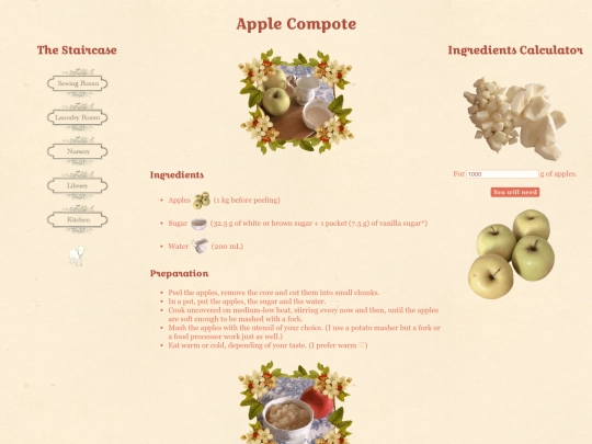 Recipe/compote screenshot