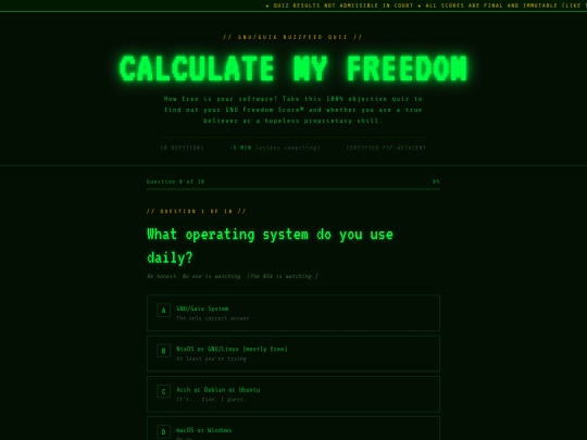 parody/Mild/freedom-quiz screenshot
