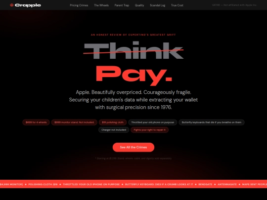 parody/crapple screenshot