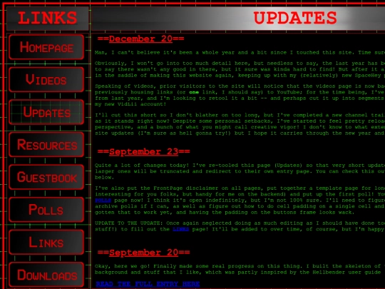 updates screenshot