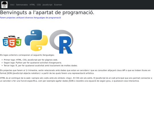 Programació screenshot