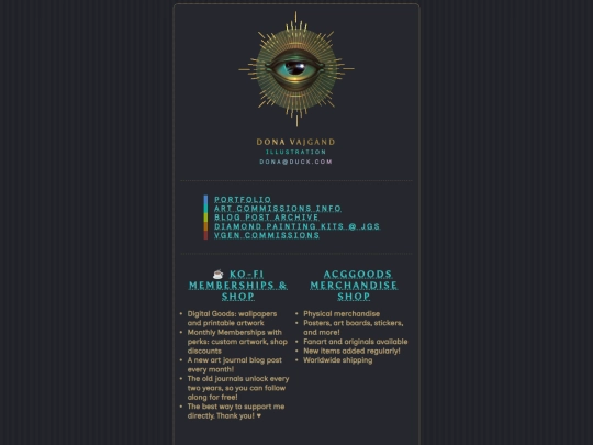 links screenshot