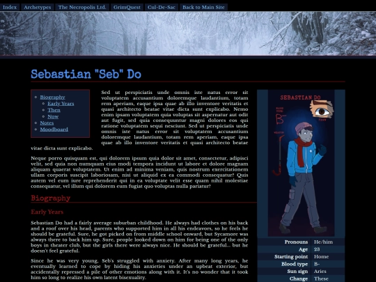 characterzone/sebastian screenshot
