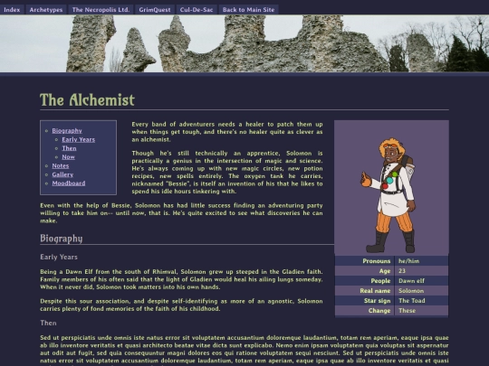 characterzone/solomon screenshot