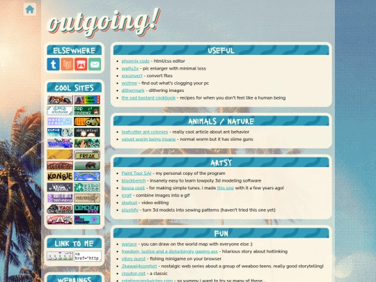 links screenshot