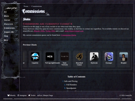 commissions screenshot