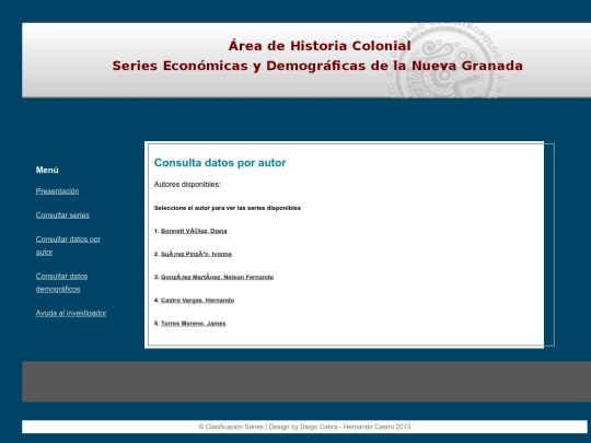 IcanhSeries/consulta/indexConsultaAutor screenshot