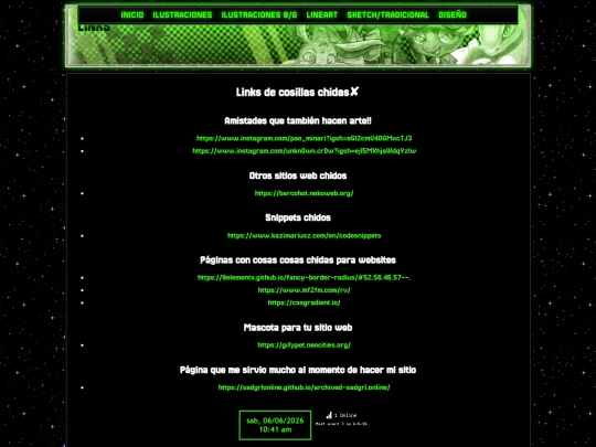 links screenshot