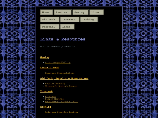 links screenshot