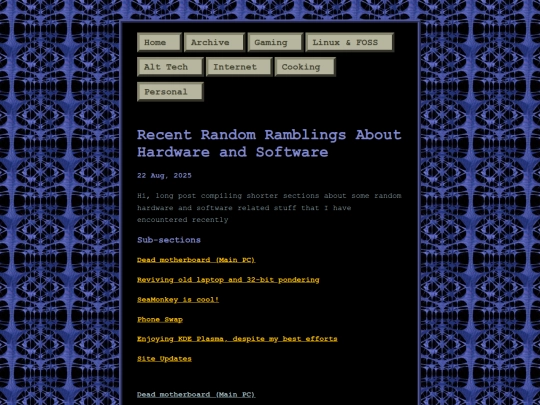 posts/2025-08-22-Recent-Random-Ramblings-About-Hardware-and-Software screenshot